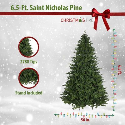 Image showing  6.5 ft. Saint Nicholas Pine Artificial Christmas Tree