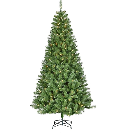 Christmas Time 6.5 ft. North Point Pine Christmas Tree with Warm White LED Lights, CT-NO065-LED