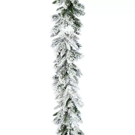 Christmas Time 9 Foot White Pine Snowy Garland CT-WP108GL-NLFL Artificial Christmas Garlands