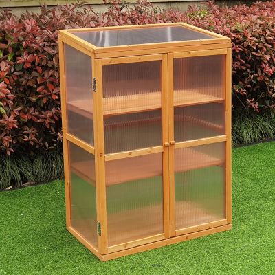 Image showing  29.9 in. x 18.5 in. x 43.3 in. Indoor/Outdoor Portable Cold Frame Greenhouse