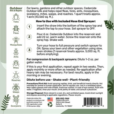Image showing  2 qt. Outdoor Bug Control (PCO Choice Concentrate), Cedarwood