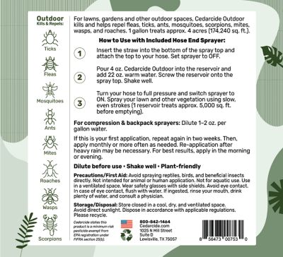 Image showing  1 gal. Outdoor Bug Control (PCO Choice Concentrate), Cedarwood