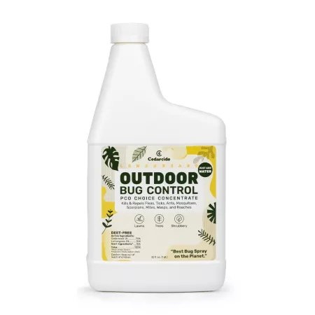 Cedarcide Outdoor Insect Control (PCO Choice Concentrate) Lemongrass 1 Quart Refill (without sprayer) Lawn & Garden Insect Control