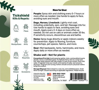 Image showing  1 gal. Tickshield Extra-Strength Bug Spray, Cedarwood