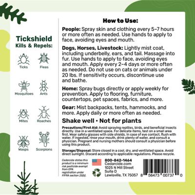 Image showing  Tickshield Extra-Strength Bug Spray, Lemongrass, 1 qt.
