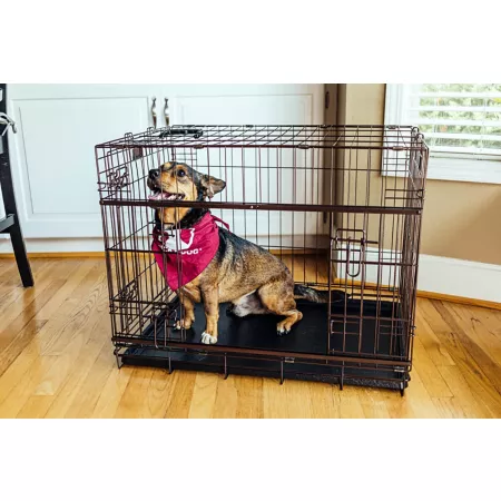 Lucky Dog DWELL Series 1-Door Metal Pet Crate with Sliding Door Wire Crates