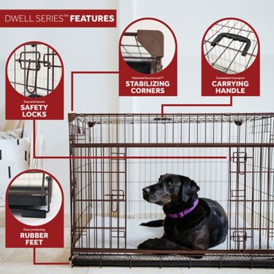 Image showing  DWELL Series 1-Door Metal Pet Crate with Sliding Door