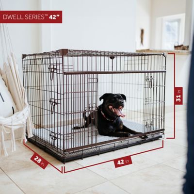 Image showing  DWELL Series 1-Door Metal Pet Crate with Sliding Door