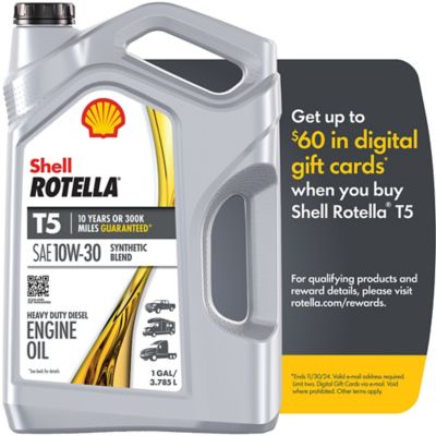 Shell Rotella T5 10W30 SYNTHETIC BLEND 1 GAL