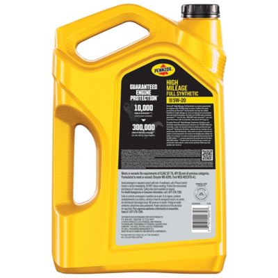 Image showing  5 qt. 5W-20 High Mileage Full Synthetic Oil