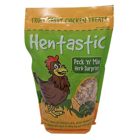 Hentastic Peck 'N' Mix Herb Surprise Chicken Treats with Corn, Suet and Mealworm, 2 lb.