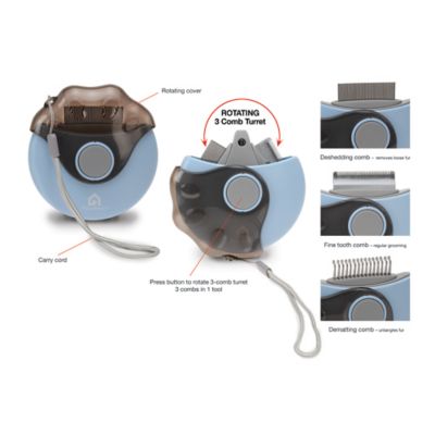 Image showing  3-in-1 Multifunction Pet Comb, Blue
