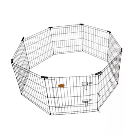 KennelMaster Indoor/Outdoor Exercise Pen with Door 24" Pet Exercise Pens