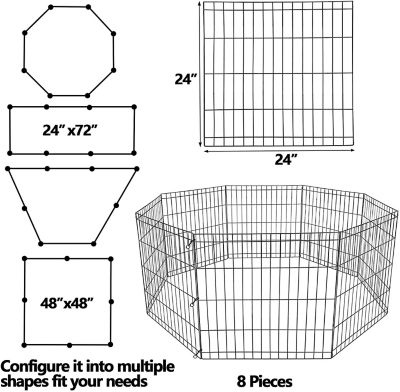 Image showing  Indoor/Outdoor Exercise Pen with Door, 24 in.