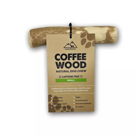 PeaksNpaws Coffee Wood Dog Chews All Natural Caffeine Free Small Dog Bones Rawhide & Rawhide Alternative