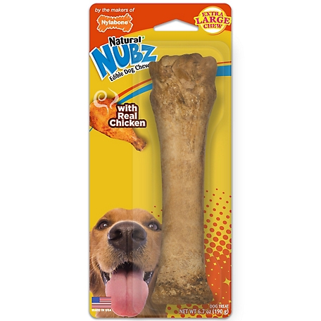 Nylabone Natural Nubz Chicken Dog Treats X-Large, 1 ct.