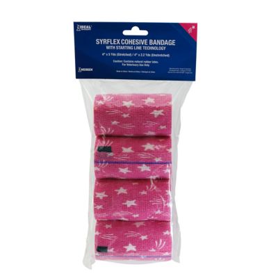 Image showing  Cohesive Horse Bandage, Stars, 4-Pack