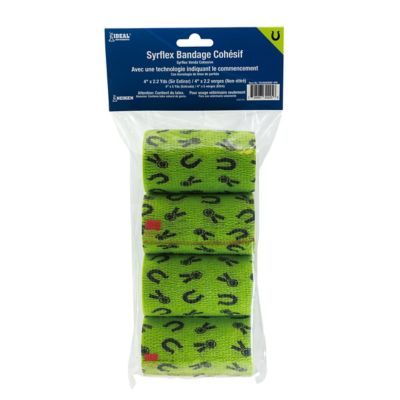 Image showing  Cohesive Horse Bandage, Horse Shoe, 4-Pack