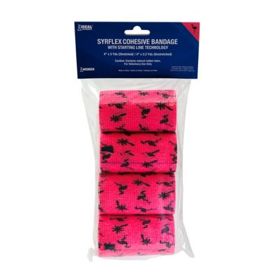 Image showing  Cohesive Horse Bandage, Flamingo, 4-Pack