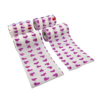 Image showing  Cohesive Horse Bandage, Hearts, 4-Pack