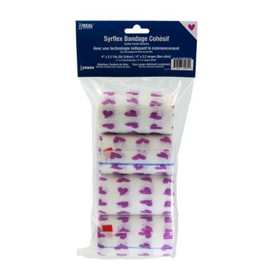 Image showing  Cohesive Horse Bandage, Hearts, 4-Pack
