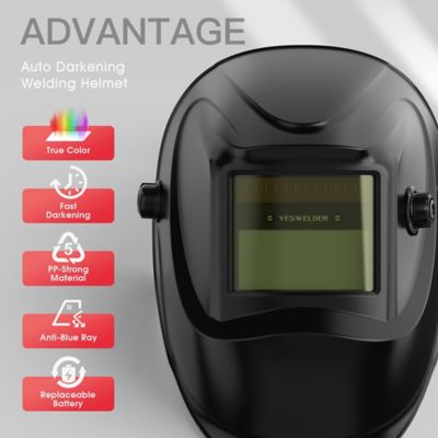 Image showing  3.64 in. x 1.67 in. 9-13 Shade Welding Helmet, LYG-L600A