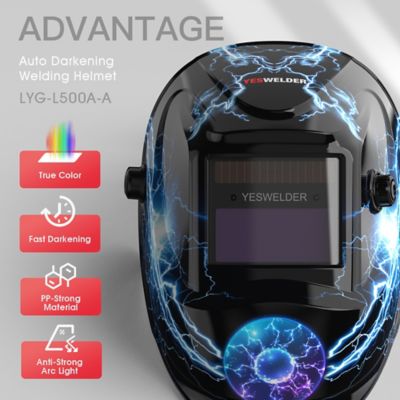 Image showing  3.64 x 1.67 in. 9-13 Shade Welding Helmet, LYG-L500A-A