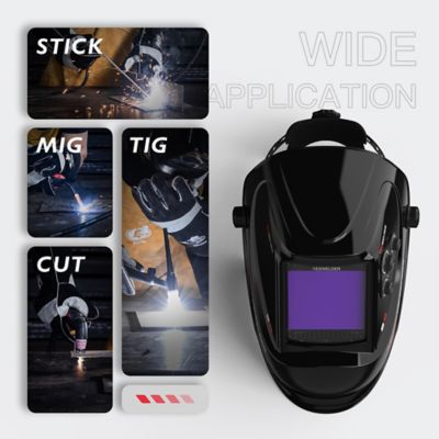 Image showing  3.66 in. x 3.93 in. 5-9/9-13 Shade Welding Helmet, LYG-M800HP
