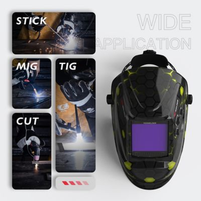 Image showing  3.66 x 3.93 in. 5-9/9-13 Shade Welding Helmet, LYG-M800HP-A