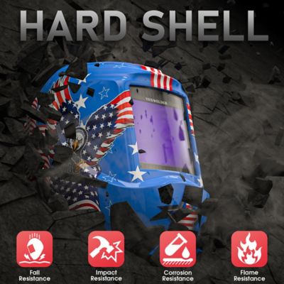 Image showing 8 th YesWelder 3.66 x 3.93 in. 5-9/9-13 Shade Welding Helmet, LYG-M800H-B