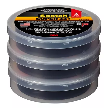 Scotch Super 33+ Vinyl Electrical Tape 7100092424 Electrical Plugs & Connectors