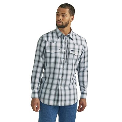 Wrangler Men's Performance Long-Sleeve Snap-Front Shirt