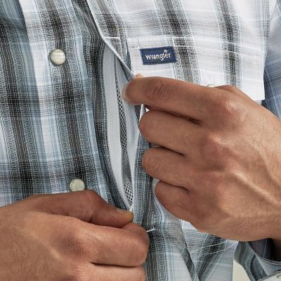 Image showing 4 th Wrangler Men's Performance Long-Sleeve Snap-Front Shirt