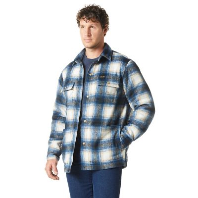 Mens blue flannel store jacket