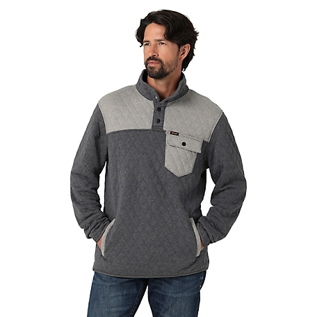Wrangler Men's Quarter Snap Quilted Pullover