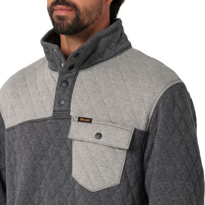 Image showing  Men's Quarter Snap Quilted Pullover