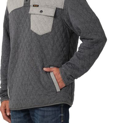 Image showing  Men's Quarter Snap Quilted Pullover