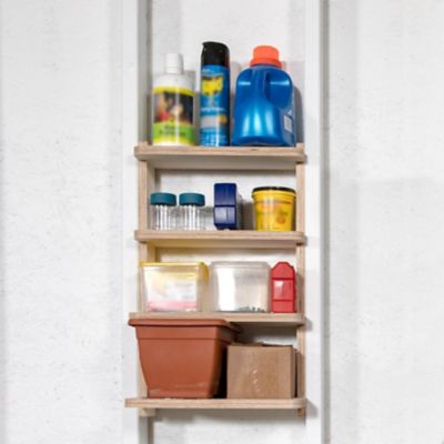 SHEDorize Stud Shelving, 4 Shelves, Unfinished (16 in.), SSS4S16U