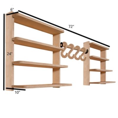 Image showing  8-Shelf Stud Shelving, 24 in., Unfinished