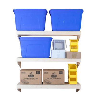 Image showing 5 th SHEDorize 3-Tier Wall Shelf, 12 in. x 48 in., Unfinished