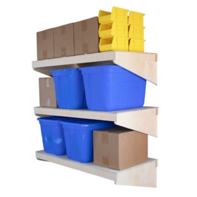 SHEDorize 3 Tier Wall Shelf, Unfinished (24 in. x 48 in.), S3WS2448U