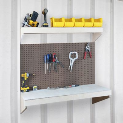 Image showing  Workbench with Pegboard and Accessories, Unfinished (24 in. x 48 in.), SWPA2448U