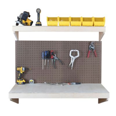 Image showing  Workbench with Pegboard and Accessories, Unfinished (24 in. x 48 in.), SWPA2448U