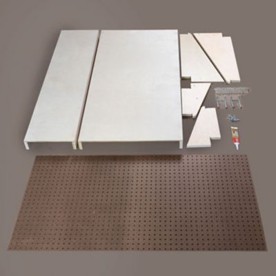 Image showing 6 th SHEDorize Workbench with Pegboard and Accessories, Unfinished (24 in. x 48 in.), SWPA2448U