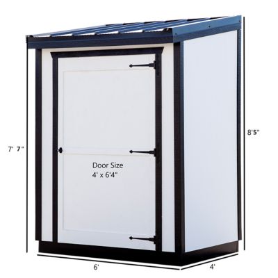 Image showing  4 ft. x 6 ft. Wall Hugger Storage Shed