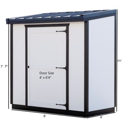 Image showing  4 ft. x 8 ft. Wall Hugger Storage Shed