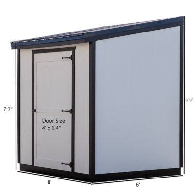 Image showing  6 x 8ft. Wall Hugger Storage Shed