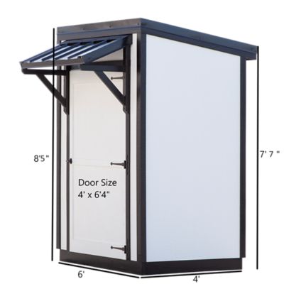 Image showing  Skillion Roof Storage Shed, 4 x 6ft., SSRSS46