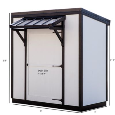 Image showing  Skillion Roof Storage Shed, 4 x 8ft., SSRSS48