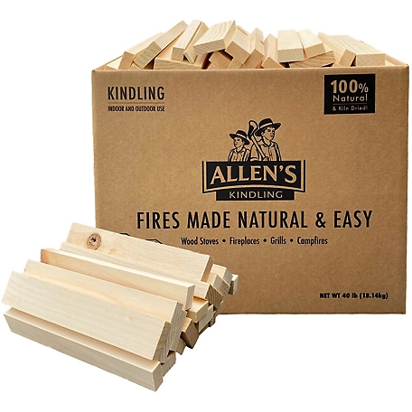 Allen's Kiln Dried Firewood Kindling, 40 lb.